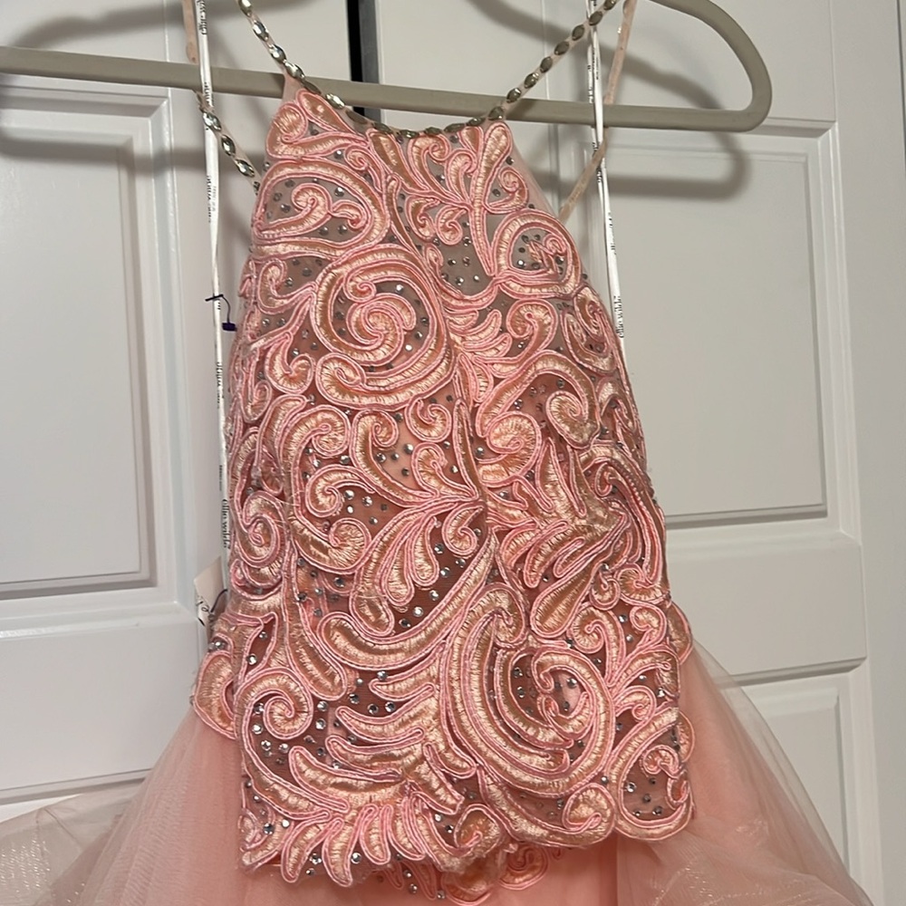 Eli Wilde Pink 2 Piece Ball Gown, Size 4 - Picture 3 of 6